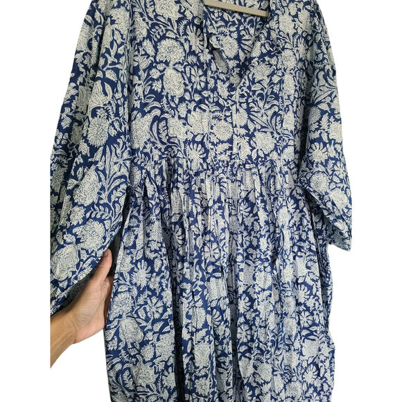 House of Sundar Maya Midi Dress Blue Iris Size XL - Picture 6 of 9